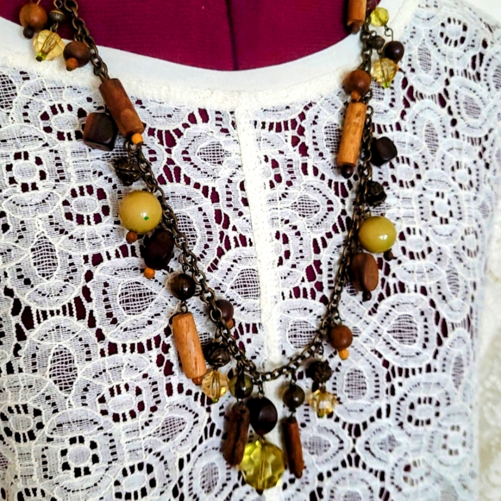 Cookie lee wooden beads necklace bundle.